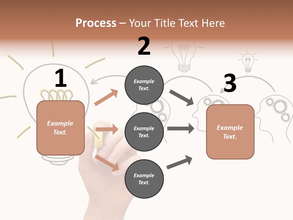 A Hand Drawing A Light Bulb On A Whiteboard PowerPoint Template