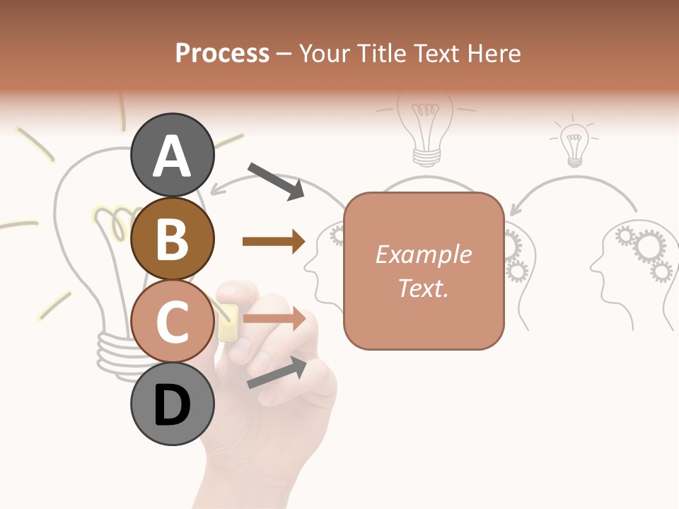 A Hand Drawing A Light Bulb On A Whiteboard PowerPoint Template