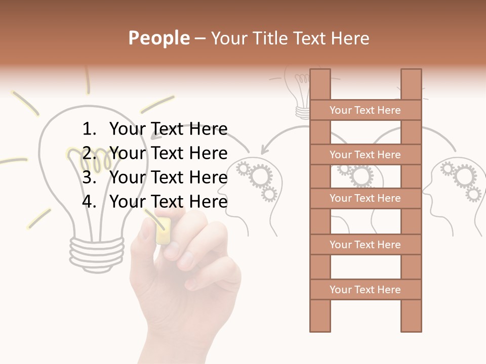 A Hand Drawing A Light Bulb On A Whiteboard PowerPoint Template