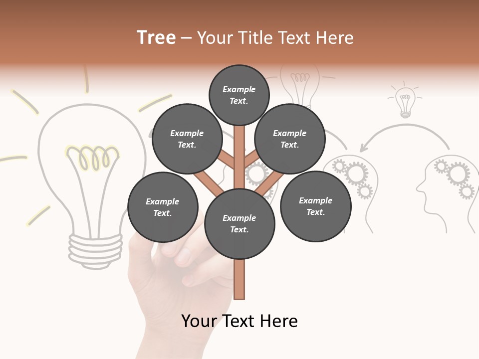 A Hand Drawing A Light Bulb On A Whiteboard PowerPoint Template