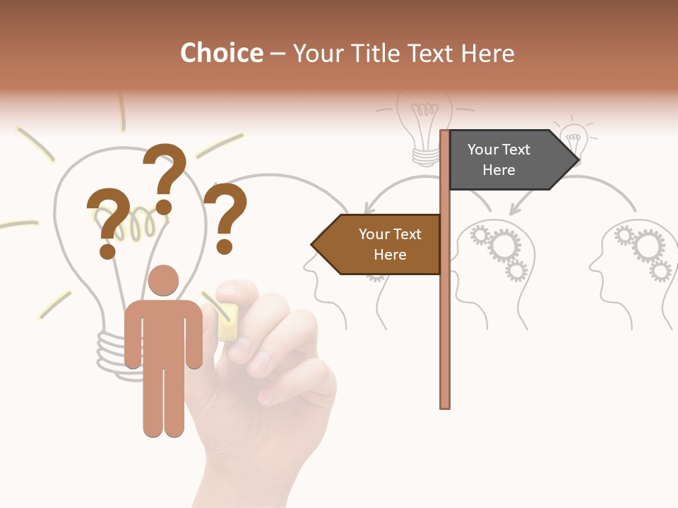 A Hand Drawing A Light Bulb On A Whiteboard PowerPoint Template