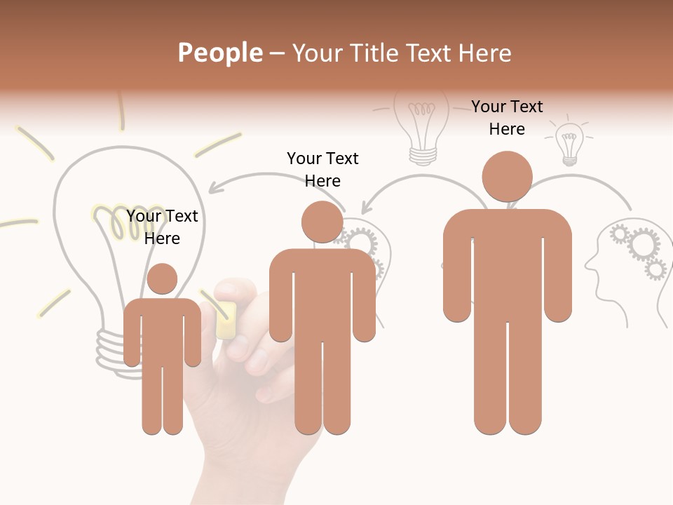 A Hand Drawing A Light Bulb On A Whiteboard PowerPoint Template