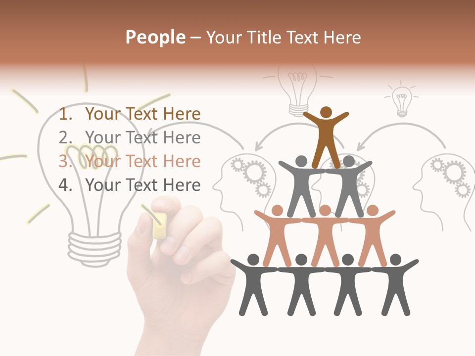 A Hand Drawing A Light Bulb On A Whiteboard PowerPoint Template