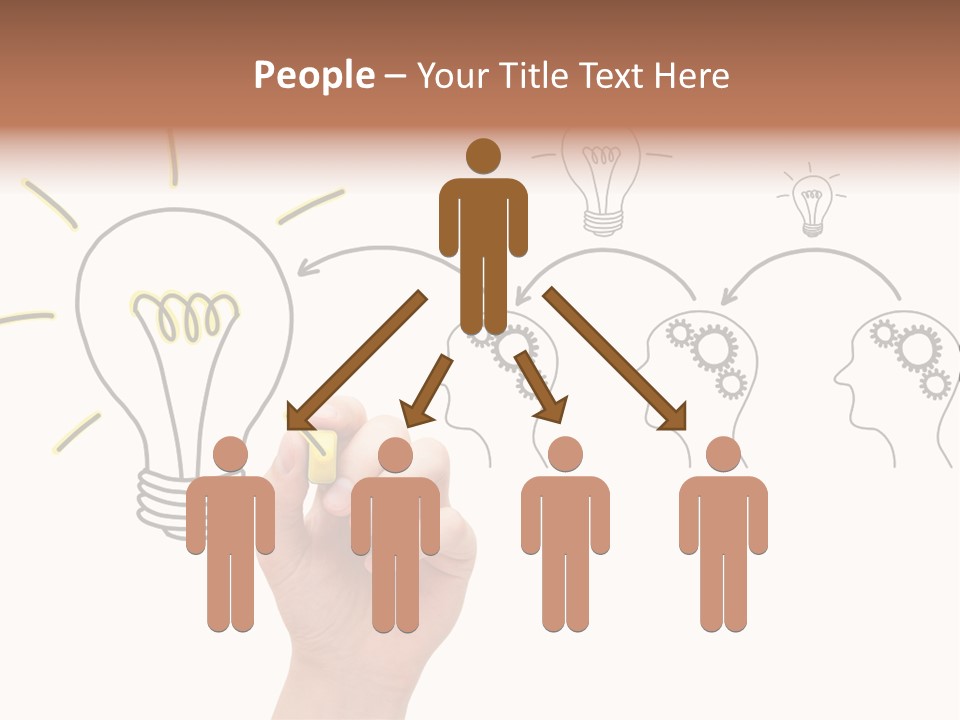 A Hand Drawing A Light Bulb On A Whiteboard PowerPoint Template