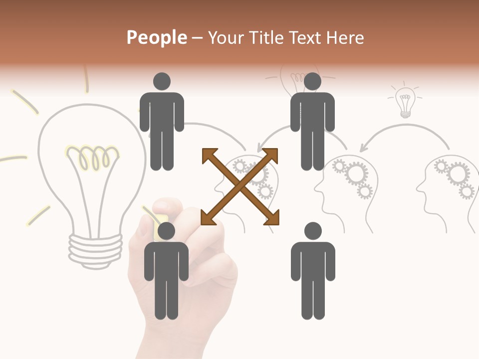 A Hand Drawing A Light Bulb On A Whiteboard PowerPoint Template