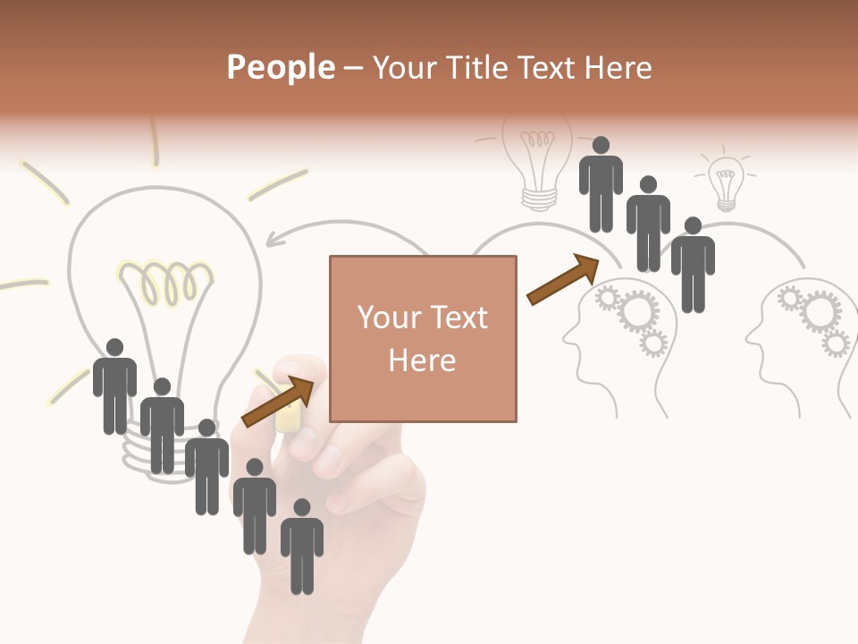 A Hand Drawing A Light Bulb On A Whiteboard PowerPoint Template