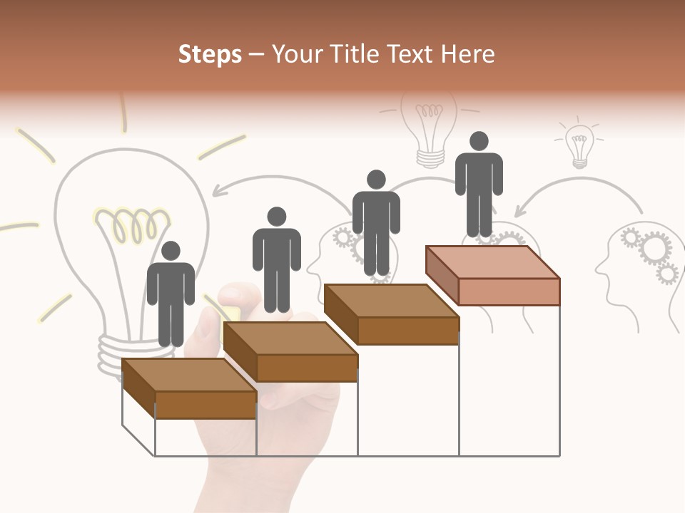 A Hand Drawing A Light Bulb On A Whiteboard PowerPoint Template