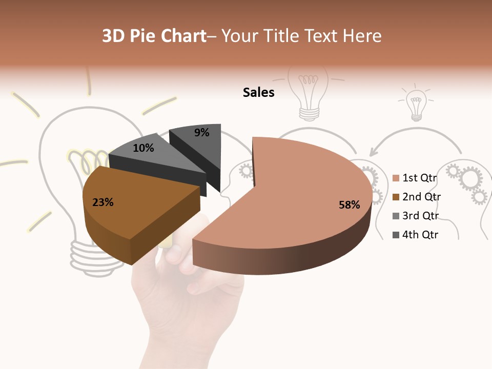 A Hand Drawing A Light Bulb On A Whiteboard PowerPoint Template