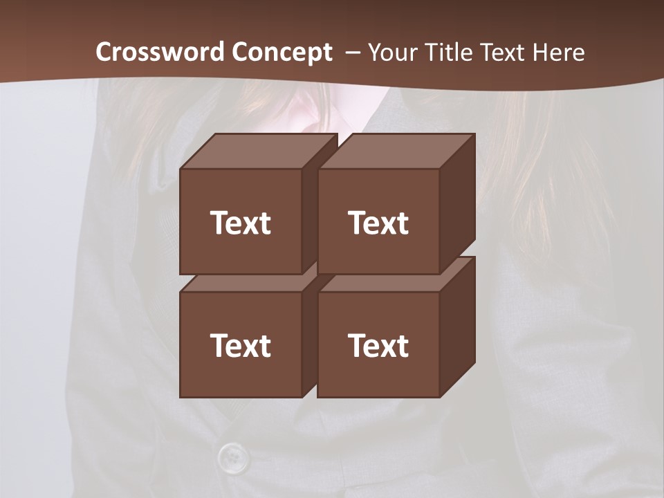 Businesslike White Caucasian PowerPoint Template