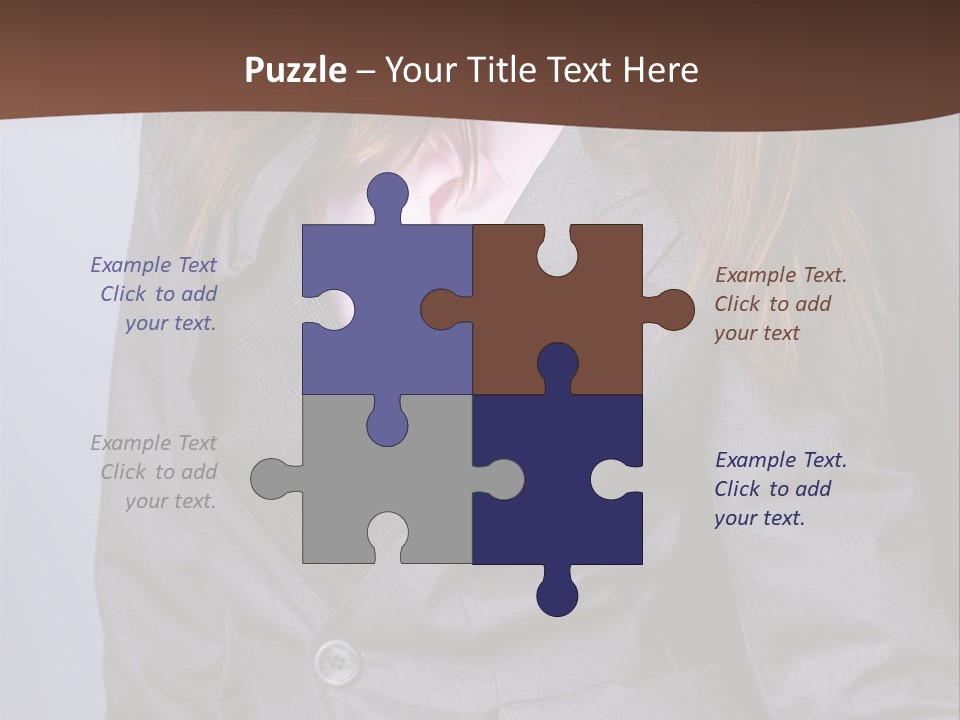 Businesslike White Caucasian PowerPoint Template