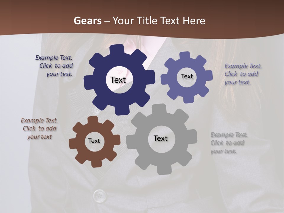 Businesslike White Caucasian PowerPoint Template