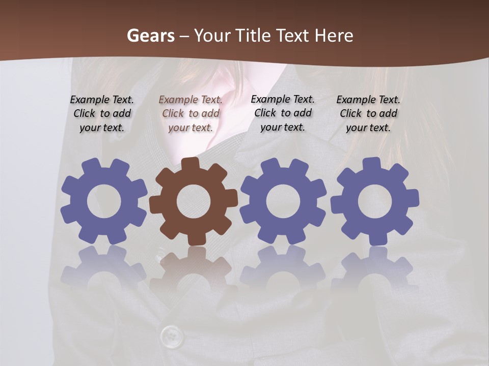 Businesslike White Caucasian PowerPoint Template