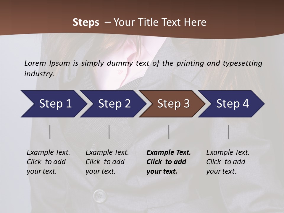 Businesslike White Caucasian PowerPoint Template