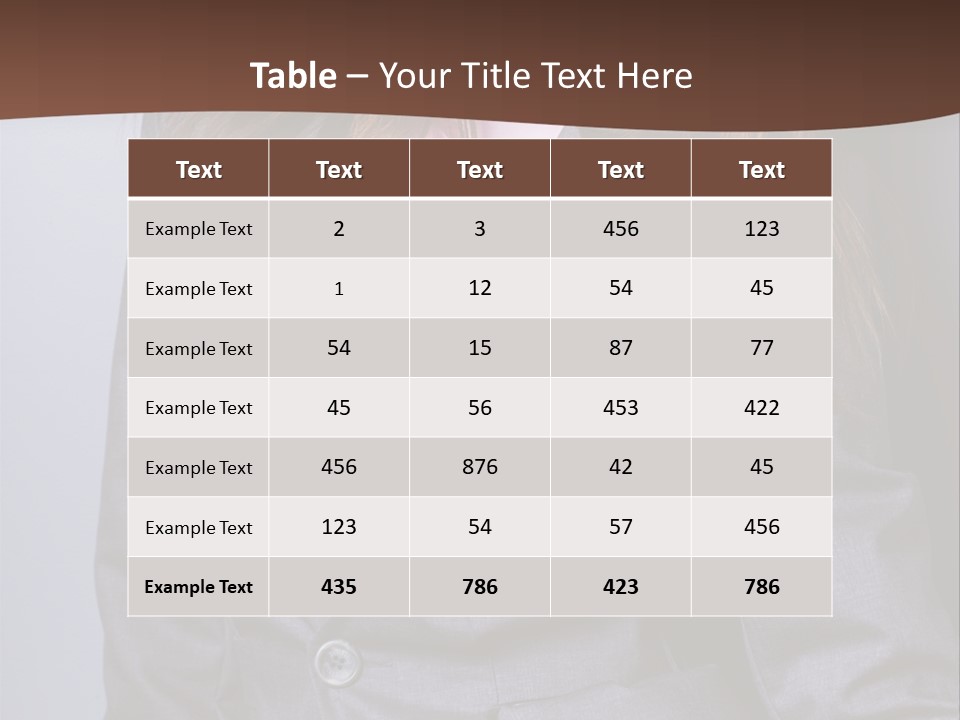 Businesslike White Caucasian PowerPoint Template