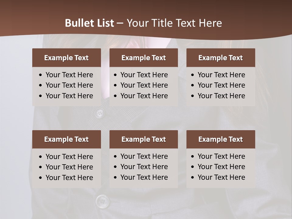 Businesslike White Caucasian PowerPoint Template