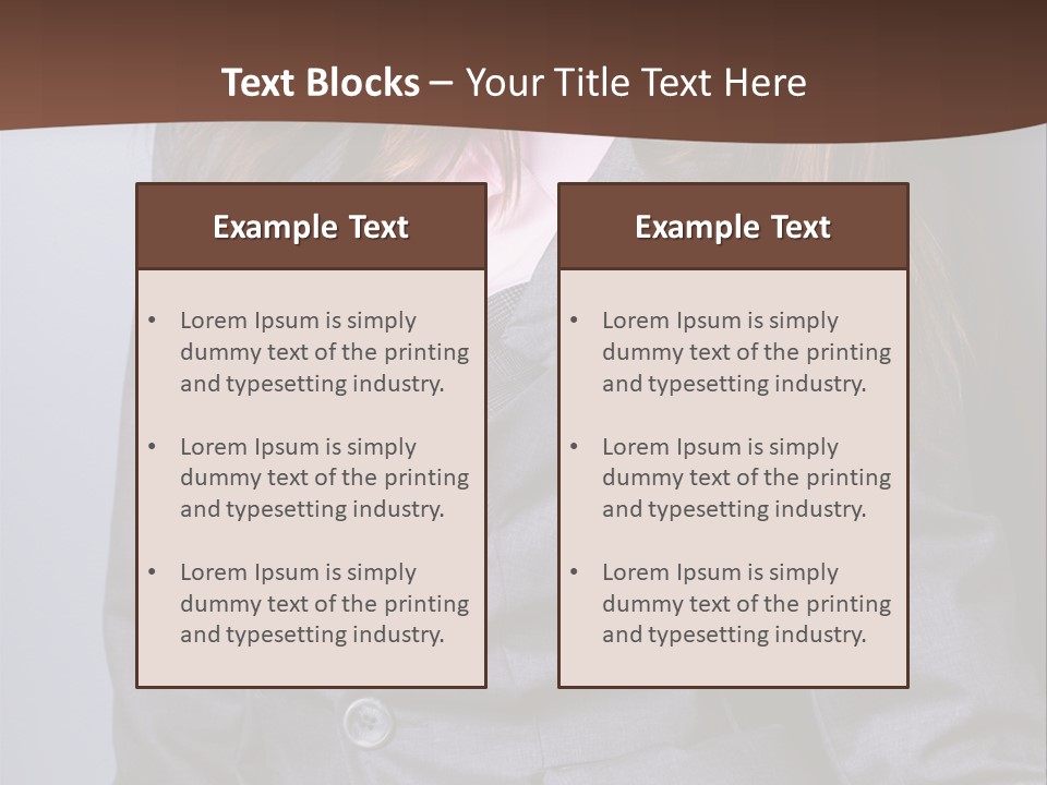 Businesslike White Caucasian PowerPoint Template