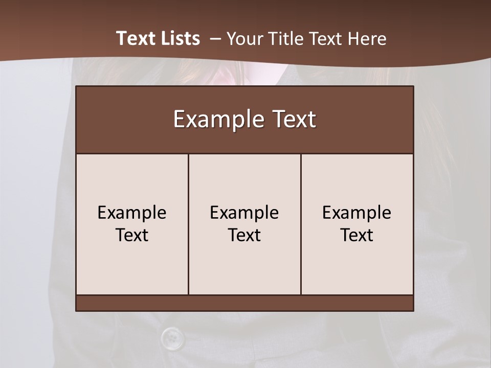 Businesslike White Caucasian PowerPoint Template
