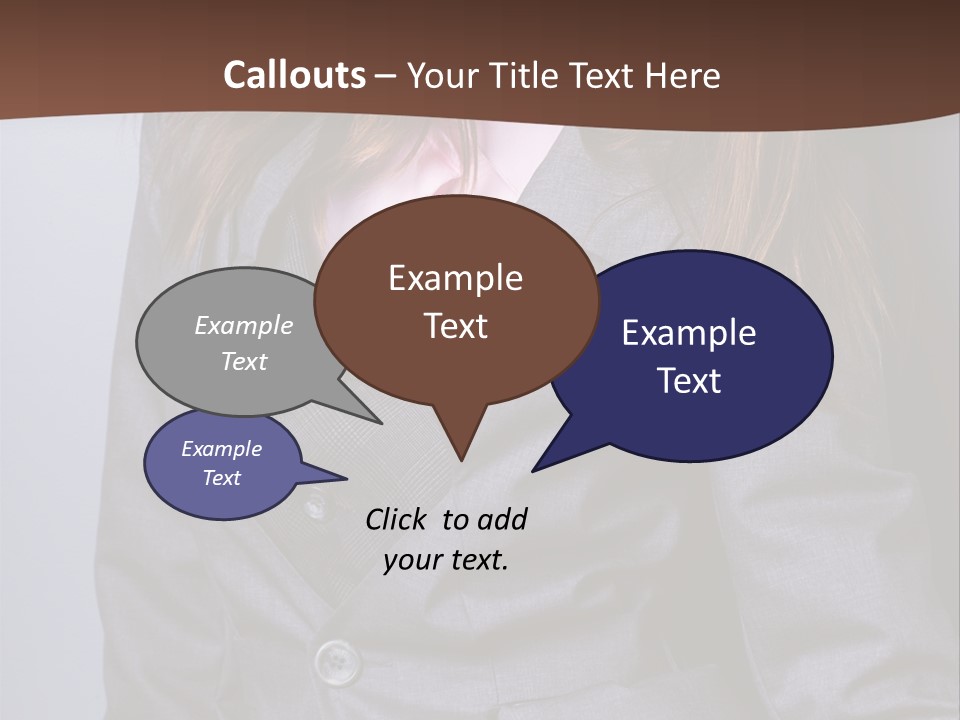 Businesslike White Caucasian PowerPoint Template