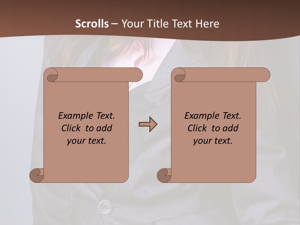 Businesslike White Caucasian PowerPoint Template