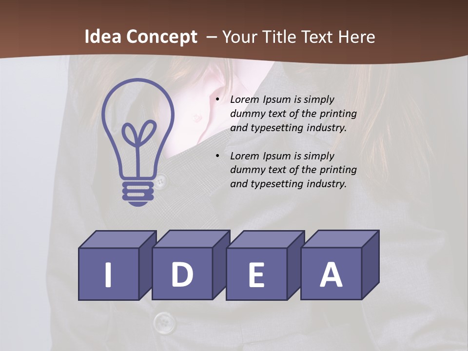 Businesslike White Caucasian PowerPoint Template