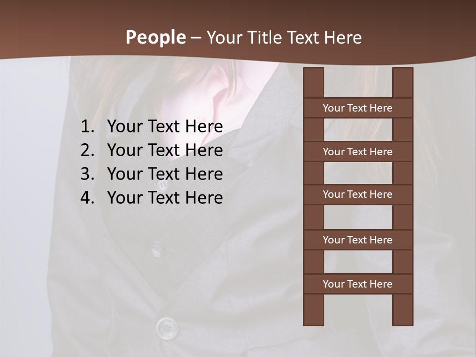 Businesslike White Caucasian PowerPoint Template