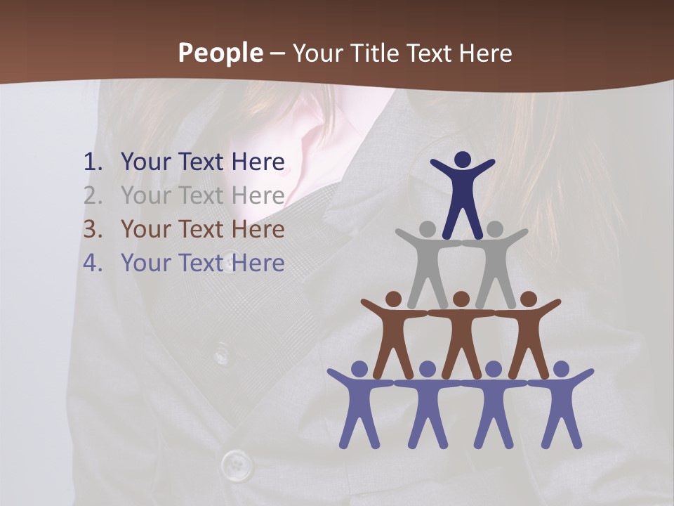 Businesslike White Caucasian PowerPoint Template