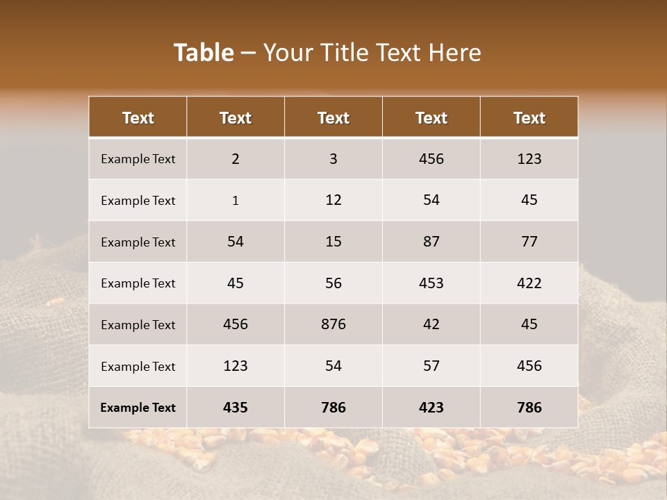 Grain Seeds Meal PowerPoint Template