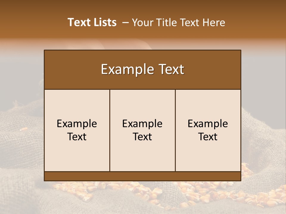 Grain Seeds Meal PowerPoint Template