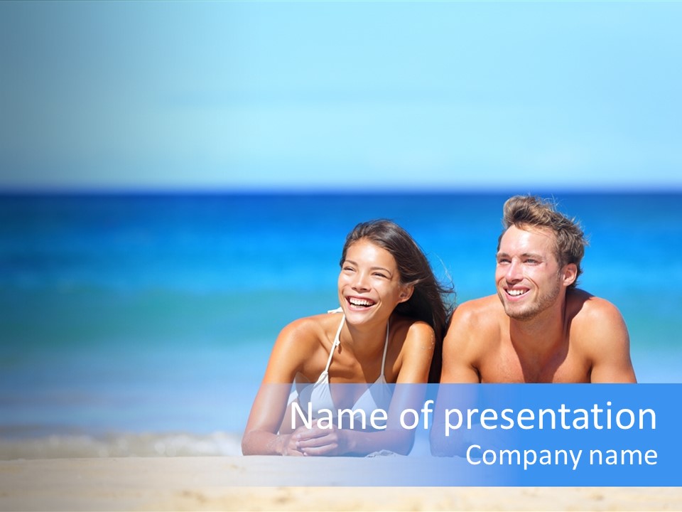 Hawaii Swimmer Travel PowerPoint Template