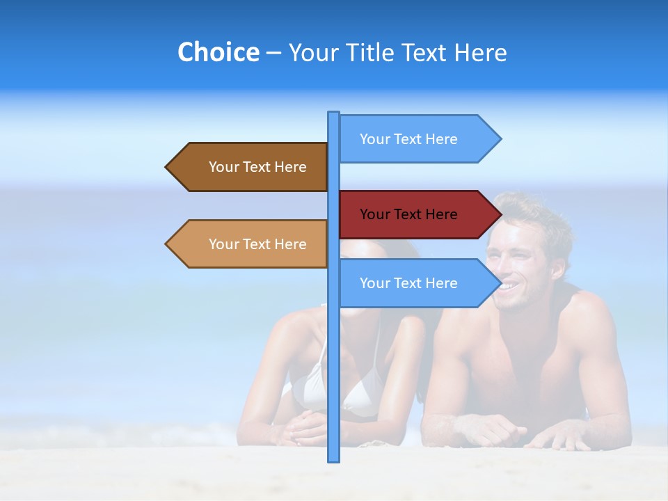 Hawaii Swimmer Travel PowerPoint Template