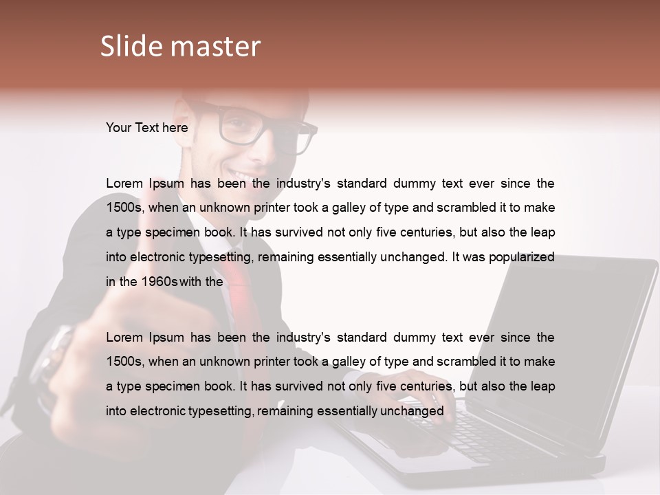Computer Looking People PowerPoint Template