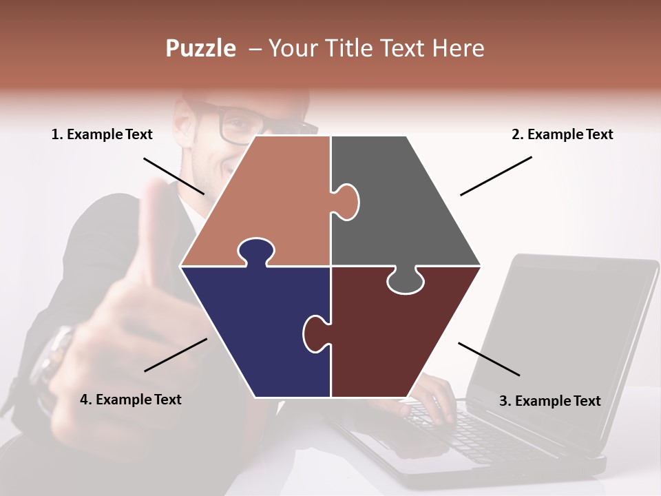 Computer Looking People PowerPoint Template