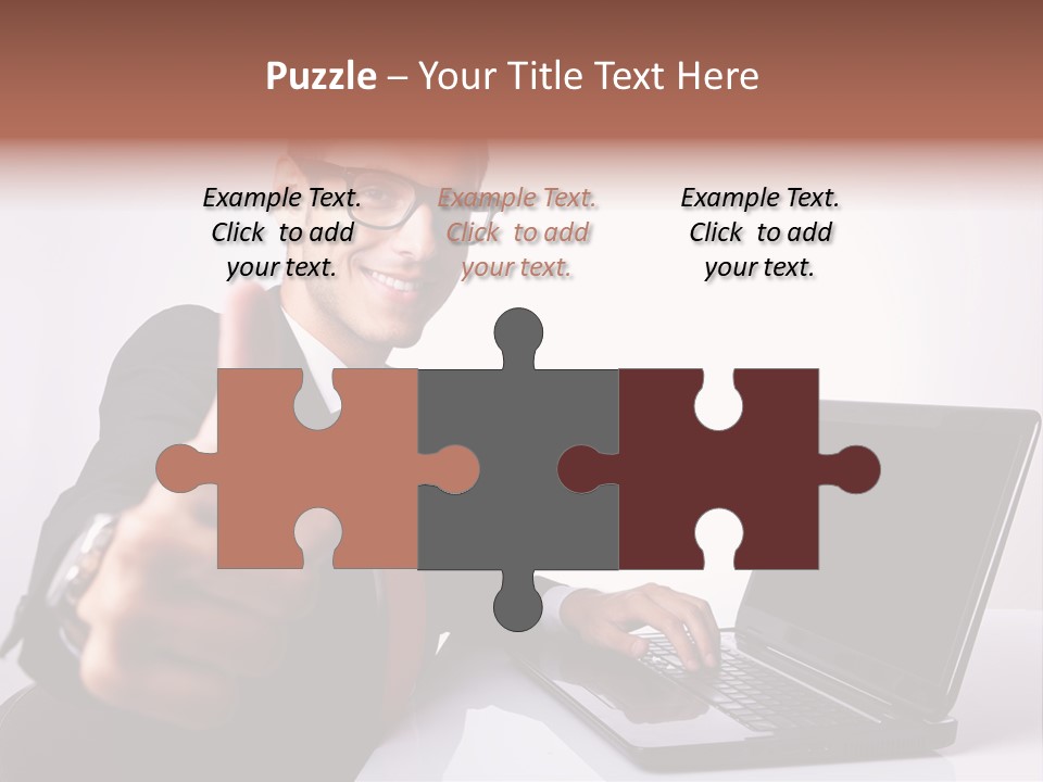 Computer Looking People PowerPoint Template