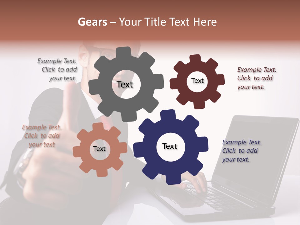 Computer Looking People PowerPoint Template