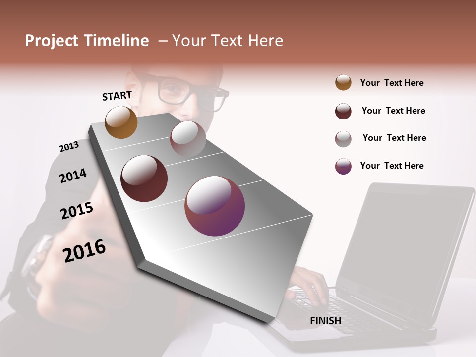 Computer Looking People PowerPoint Template