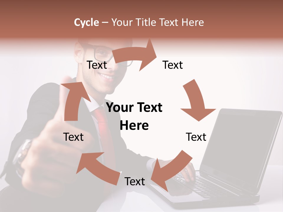 Computer Looking People PowerPoint Template