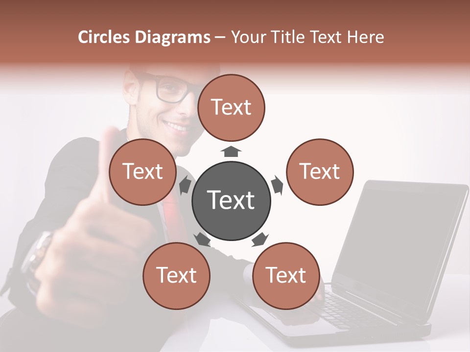 Computer Looking People PowerPoint Template