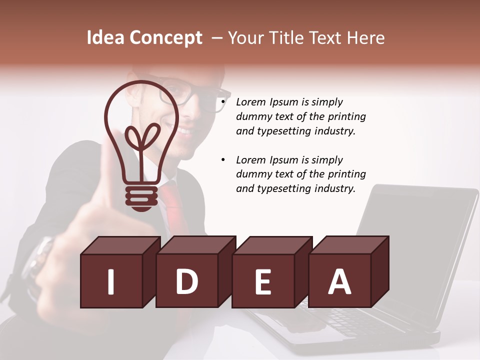 Computer Looking People PowerPoint Template