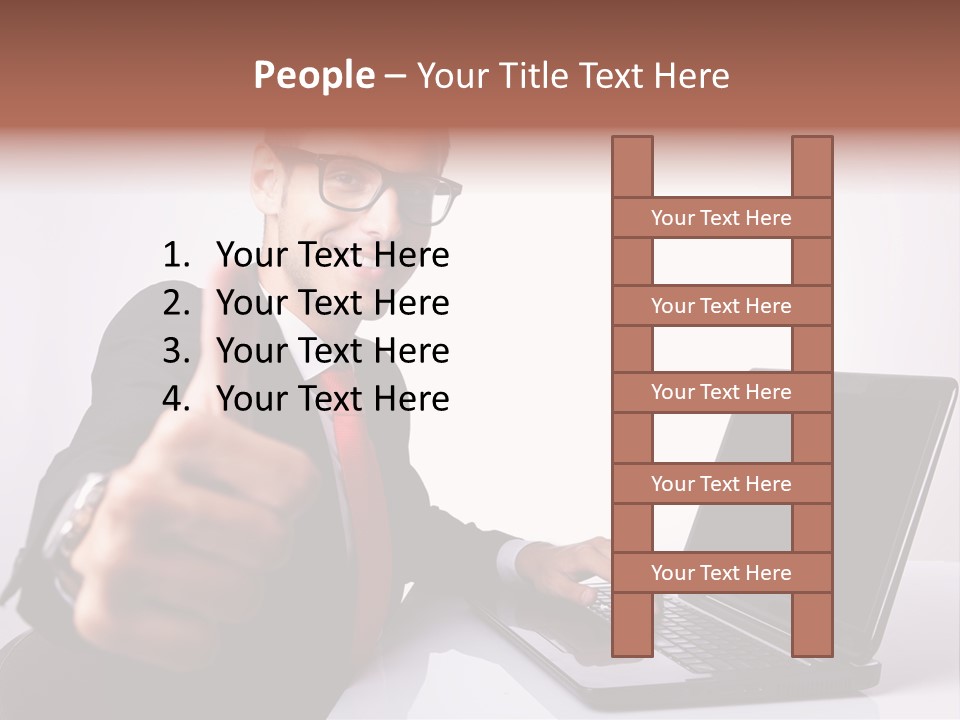 Computer Looking People PowerPoint Template