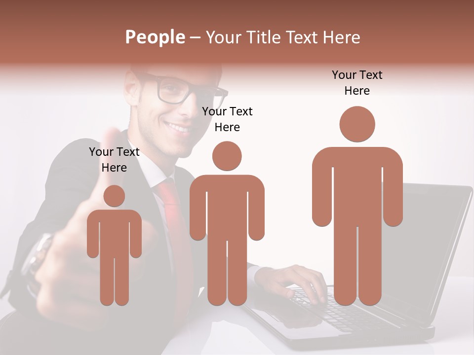 Computer Looking People PowerPoint Template