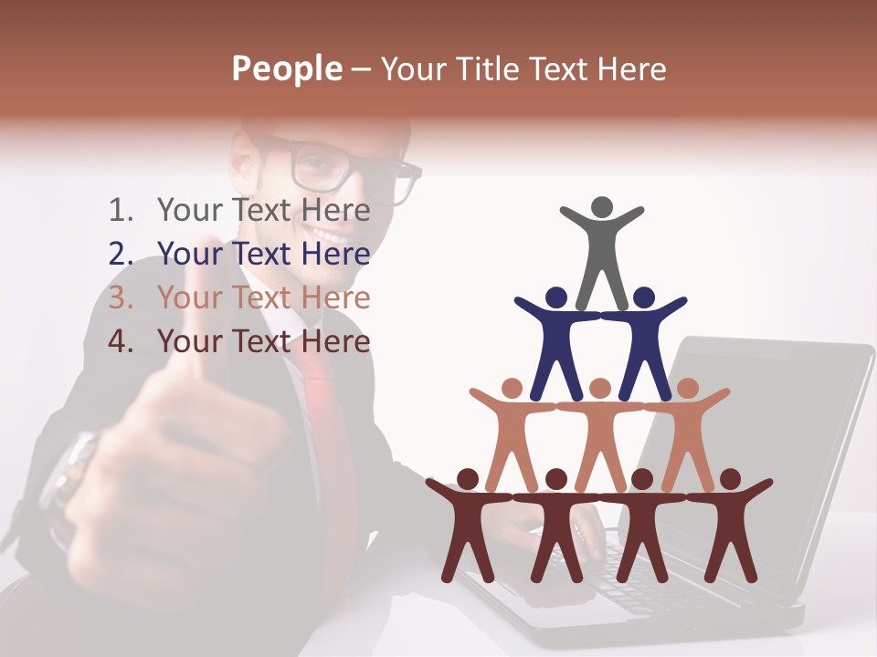 Computer Looking People PowerPoint Template