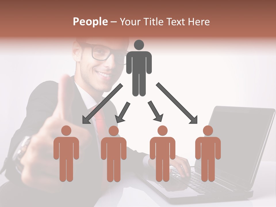 Computer Looking People PowerPoint Template
