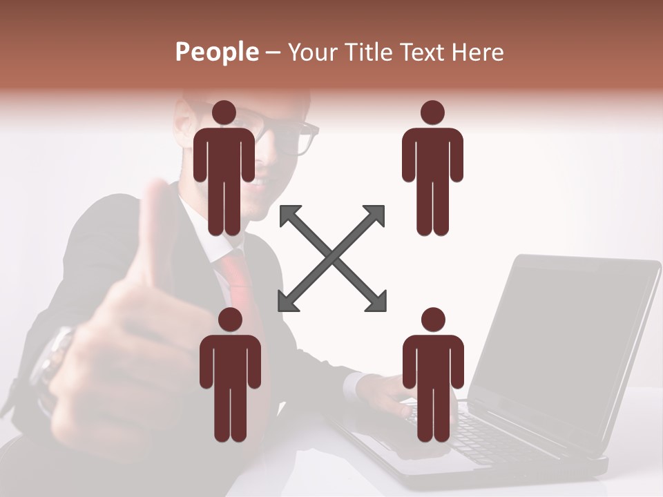 Computer Looking People PowerPoint Template