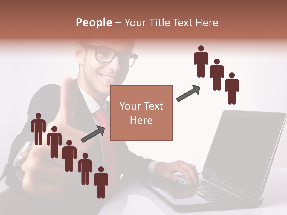 Computer Looking People PowerPoint Template