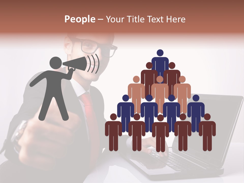 Computer Looking People PowerPoint Template