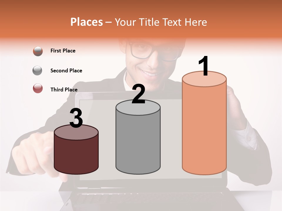 Professional Laptop Suit PowerPoint Template