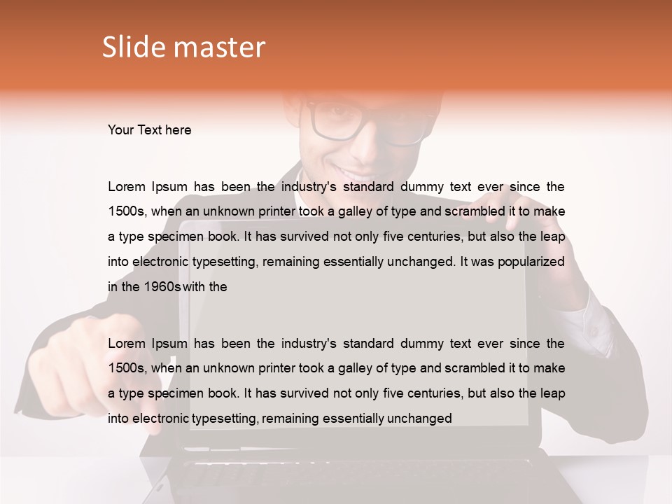 Professional Laptop Suit PowerPoint Template