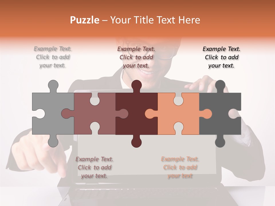 Professional Laptop Suit PowerPoint Template