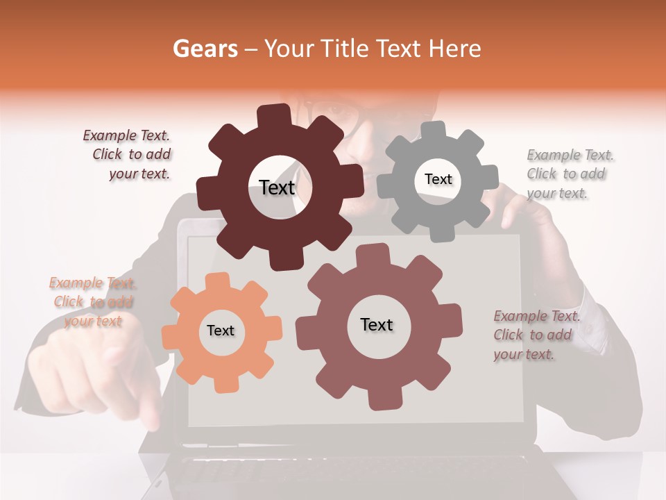 Professional Laptop Suit PowerPoint Template