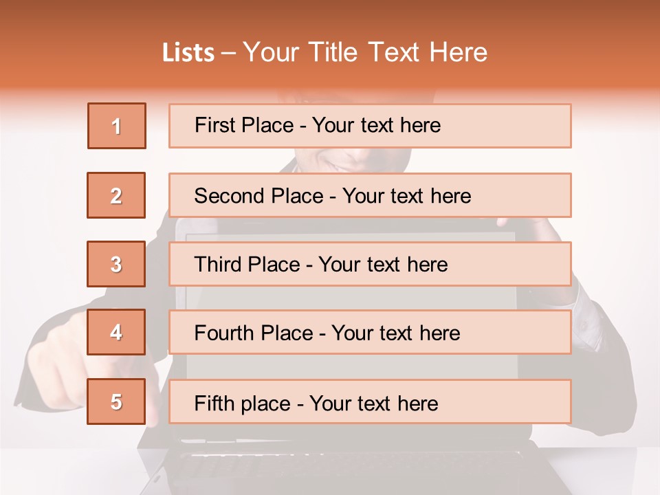 Professional Laptop Suit PowerPoint Template